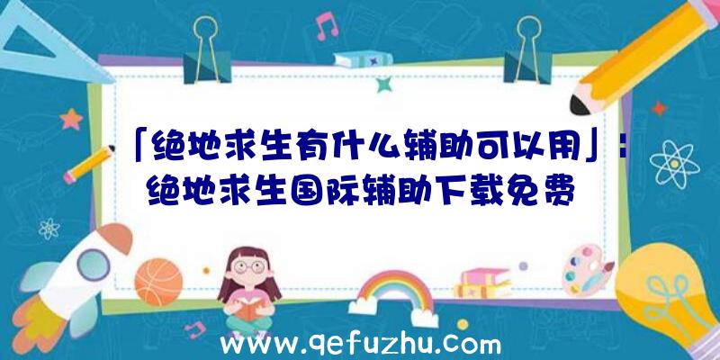 「绝地求生有什么辅助可以用」|绝地求生国际辅助下载免费